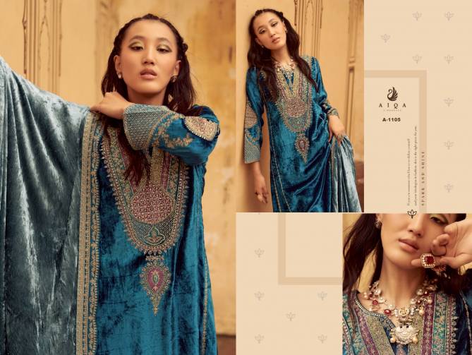 Sitaray By Aiqa Designer Velvet Embroidery Salwar Kameez Wholesale Price In Surat